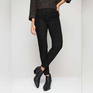 Roz and Ali Women's Stretch Sueded Legging Black Large